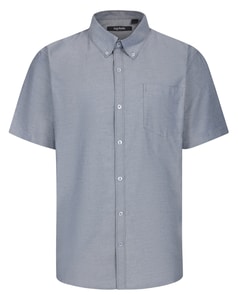 Bigdude Oxford Short Sleeve Shirt Charcoal