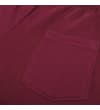 Thumbnail Close-up of burgundy sweatpants back patch pocket.