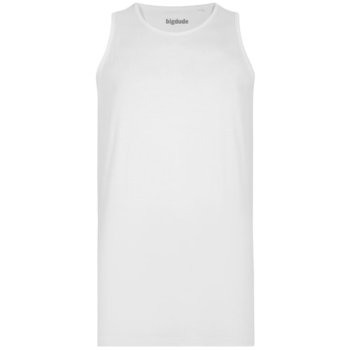 Bigdude Plain Tank Top White Tall