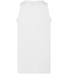 Thumbnail White plain tank top laid flat, back view.