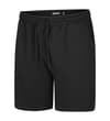 Thumbnail Black shorts angled front view with side pocket.