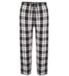 Thumbnail Brown, grey and navy checked PJ pants, front view.