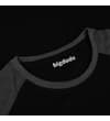 Thumbnail Close-up of crew neckline with contrast raglan sleeves.
