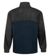 Thumbnail Back view of charcoal and navy colour block knitted jumper.