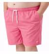 Thumbnail Pink swim shorts worn, front view with hands in pockets.