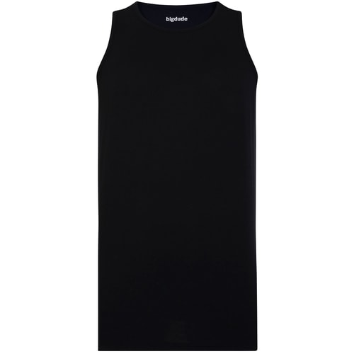 Bigdude Plain Tank Top Black Tall
