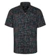 Thumbnail Front view of multicolour printed short sleeve shirt.