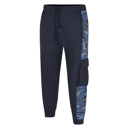 Bigdude Camo Trim Cargo Sweatpants Navy