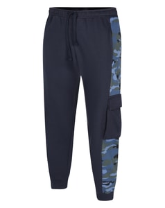 Bigdude Camo Trim Cargo Sweatpants Navy
