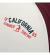 Thumbnail Close-up of California chest print on ecru raglan T-shirt.