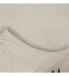 Thumbnail Close-up of the round neckline on the ecru tank top.