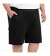 Thumbnail Front view of black cargo shorts worn with hand in pocket.