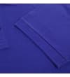 Thumbnail Cobalt blue polo shirt sleeve and cuff close-up.