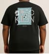 Thumbnail Back view of black T-shirt with large Brooklyn graphic.