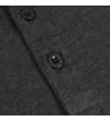 Thumbnail Macro view of charcoal henley button placket.