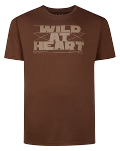 Bigdude Wild At Heart T-Shirt Brown