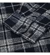 Thumbnail Close-up of buttoned cuff on navy and white checked shirt.