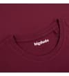 Thumbnail Close-up of burgundy crew neckline with Bigdude logo.