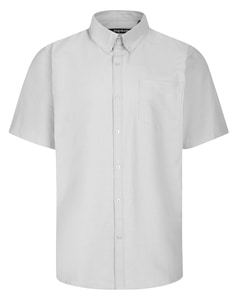 Bigdude Oxford Short Sleeve Shirt Grey