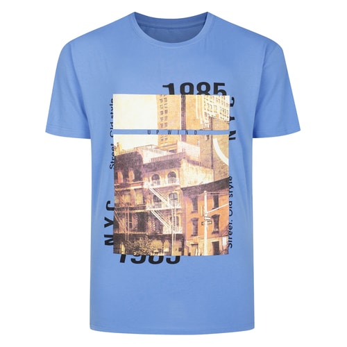 Bigdude Photo Print T-Shirt Light Blue