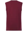 Thumbnail Burgundy sleeveless T-shirt, back view.