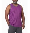 Thumbnail Deep purple basketball tank top worn, front view.