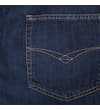 Thumbnail Close-up of rear pocket on dark wash jeans.