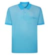 Thumbnail Front view of bright blue polo shirt with chest pocket.