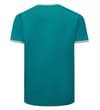 Thumbnail Back view of teal T-shirt with contrast tipped short sleeves.