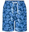 Thumbnail Alternate front view of navy floral swim shorts.