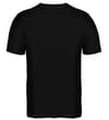 Thumbnail Black plain crew neck T-shirt, flat back view.