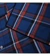 Thumbnail Close-up of blue check shirt short sleeve and front.