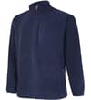 Thumbnail Bigdude navy fleece jacket angled front view.