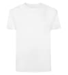 Thumbnail White plain crew neck T-shirt, front view.