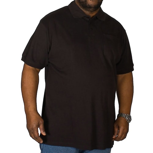 Bigdude Polo Shirt With Pocket Black