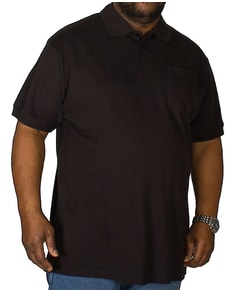 Bigdude Polo Shirt With Pocket Black