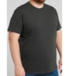 Thumbnail Charcoal space dye T-shirt worn, angled view.