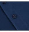 Thumbnail Close-up of navy three-button placket on textured fabric.