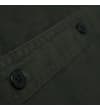 Thumbnail Close-up of front button placket on charcoal overshirt.
