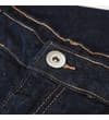 Thumbnail Raw wash jeans close-up of waistband button fastening.