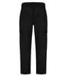 Thumbnail Black cargo trousers full back view.