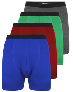 Bigdude 4 Pack Jersey Knitted Boxer Shorts Assorted