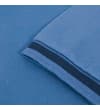 Thumbnail Dusty blue polo shirt cuff with navy tipped stripe detail.