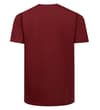 Thumbnail Back view of the plain burgundy short sleeve T-shirt.