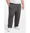 Thumbnail Charcoal marl open hem sweatpants worn, front view.