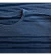 Thumbnail Close-up of crew neck and striped fabric detail.