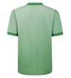 Thumbnail Deep green two tone polo shirt, back view.