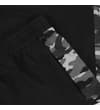 Thumbnail Close-up of black shorts with grey camo side panel.