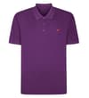 Thumbnail Front view of the plum purple short sleeve polo shirt.