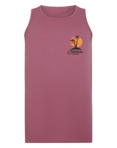 Bigdude Small Palm Tree Tank Top Mauve